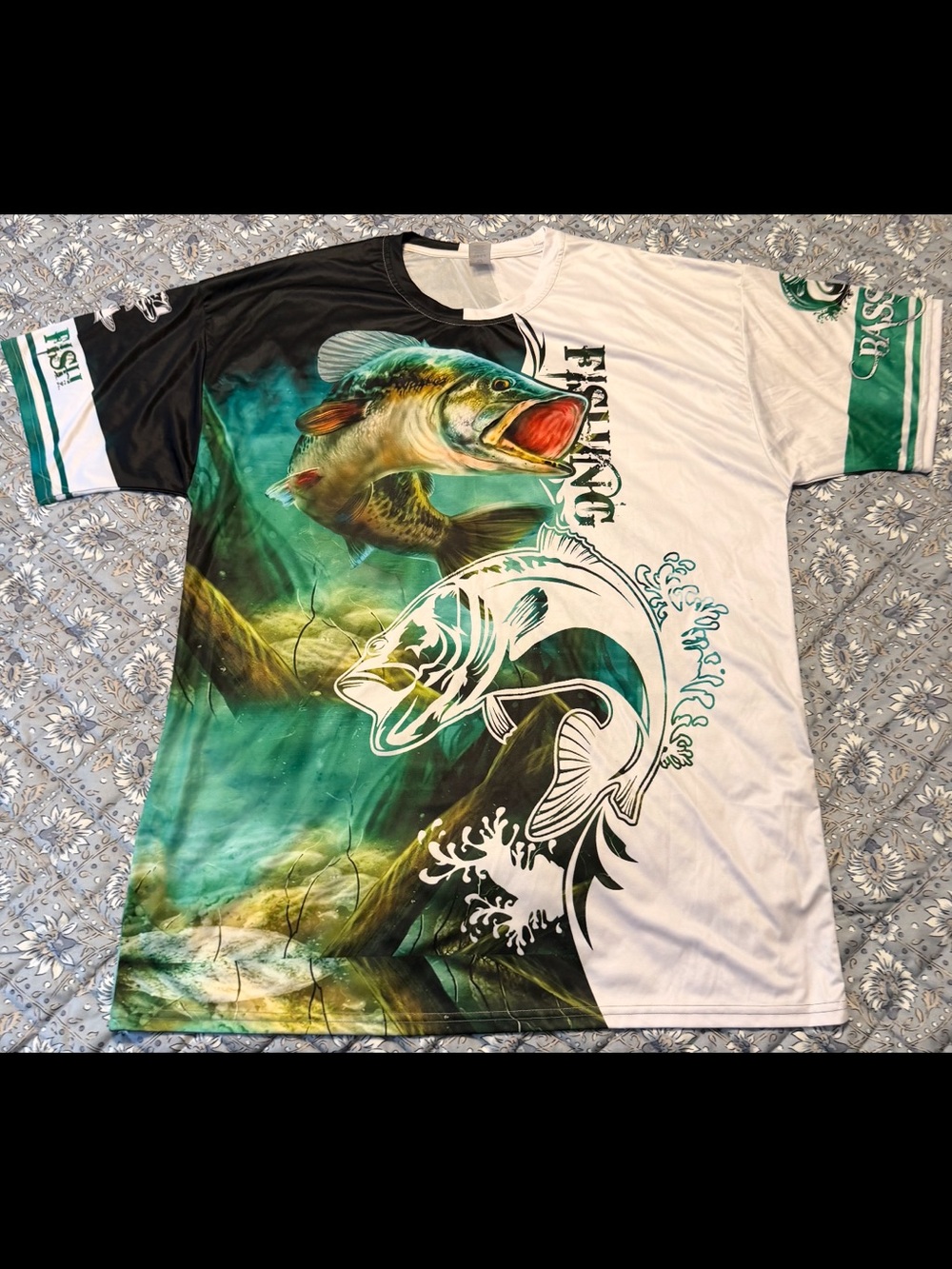 Garmentone clothing short sleeve bass fishing Tee - 2XL New